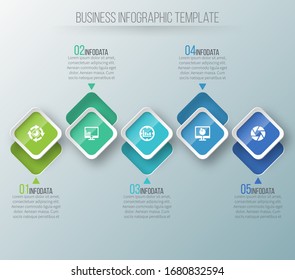 vector abstract 3d paper infographic elements.Business infographics