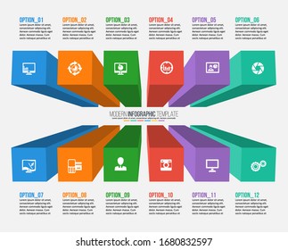 vector abstract 3d paper infographic elements.Business infographics