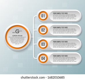 vector abstract 3d paper infographic elements.Business infographics