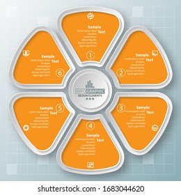 vector abstract 3d paper infographic elements.Circular infographics