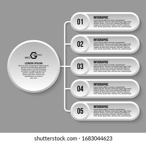 vector abstract 3d paper infographic elements.Business infographics