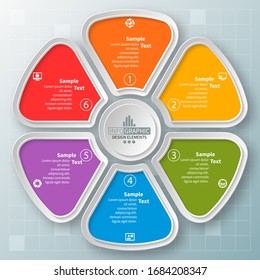 vector abstract 3d paper infographic elements.Circular infographics