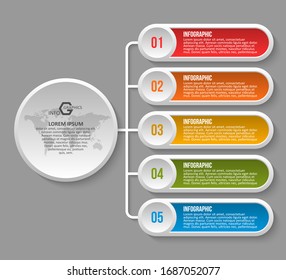 vector abstract 3d paper infographic elements.Business infographics