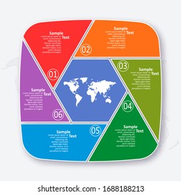 vector abstract 3d paper infographic elements.Circular infographics