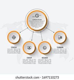 vector abstract 3d paper infographic elements.Business infographics