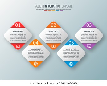 vector abstract 3d paper infographic elements.Business infographics
