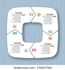vector abstract 3d paper infographic elements.Circular infographics