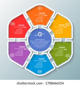 vector abstract 3d paper infographic elements.Circular infographics