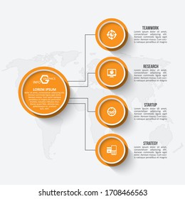 vector abstract 3d paper infographic elements.Business infographics