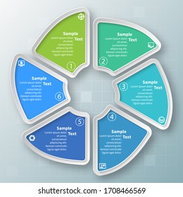 vector abstract 3d paper infographic elements.Circular infographics