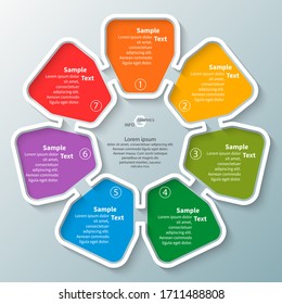 Abstrakte 3D-Papierinfographieelemente der Vektorillustration.Rundfunk-Infografiken