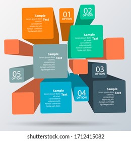 vector abstract 3d paper infographic elements.Business infographics