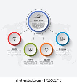 vector abstract 3d paper infographic elements.Circular infographics