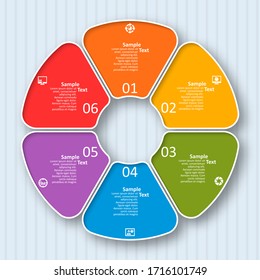 vector abstract 3d paper infographic elements.Circular infographics