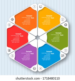 vector abstract 3d paper infographic elements.Circular infographics