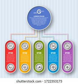 vector abstract 3d paper infographic elements.Business infographics
