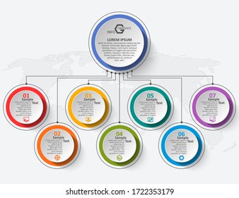 vector abstract 3d paper infographic elements.Business infographics