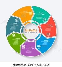 vector abstract 3d paper infographic elements.Circular infographics