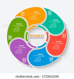 vector abstract 3d paper infographic elements.Circular infographics