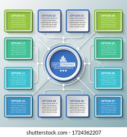 vector abstract 3d paper infographic elements.Business infographics