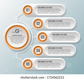 vector abstract 3d paper infographic elements.Business infographics