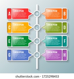vector abstract 3d paper infographic elements.Business infographics