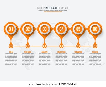 vector abstract 3d paper infographic elements.Business infographics