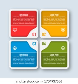 vector abstract 3d paper infographic elements.Business infographics