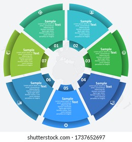 vector abstract 3d paper infographic elements.Circular infographics
