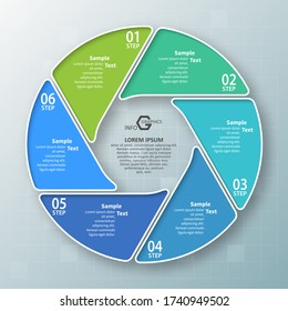 vector abstract 3d paper infographic elements.Circular infographics