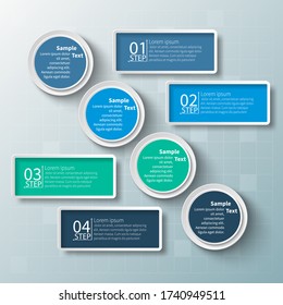 vector abstract 3d paper infographic elements.Business infographics