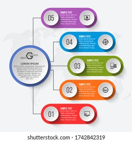 vector abstract 3d paper infographic elements.Business infographics