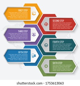 vector abstract 3d paper infographic elements.Hexagon infographics.Honeycomb design
