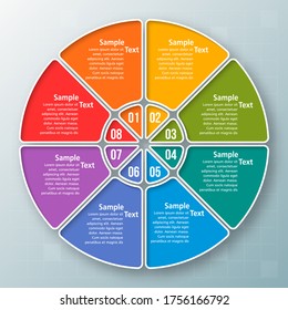 vector abstract 3d paper infographic elements.Circular infographics