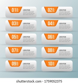 vector abstract 3d paper infographic elements.Business infographics