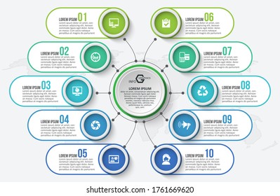 vector abstract 3d paper infographic elements.Business infographics