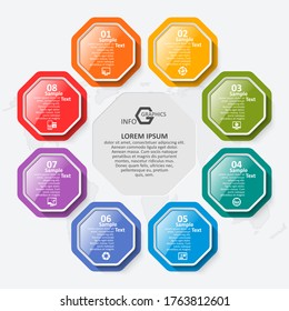 vector abstract 3d paper infographic elements.Circular infographics