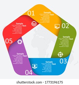 vector abstract 3d paper infographic elements.Circular infographics