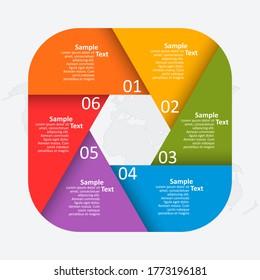 vector abstract 3d paper infographic elements.Circular infographics