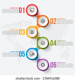 vector abstract 3d paper infographic elements.Business infographics