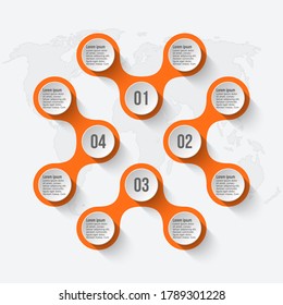 vector abstract 3d paper infographic elements.Business infographics