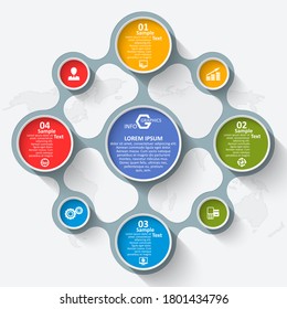 vector abstract 3d paper infographic elements.Business infographics.Metaball