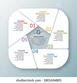 vector abstract 3d paper infographic elements.Circular infographics