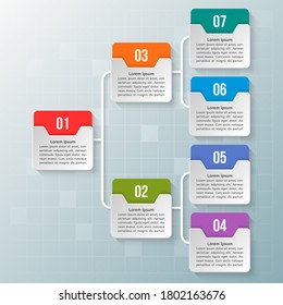 Vector abstract 3d paper infographic elements. Business infographics