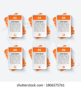 vector abstract 3d paper infographic elements.Business infographics