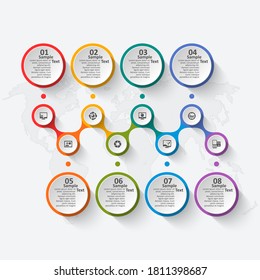 vector abstract 3d paper infographic elements.Business infographics