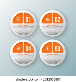 vector abstract 3d paper infographic elements.Business infographics