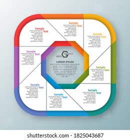 vector abstract 3d paper infographic elements.Circular infographics
