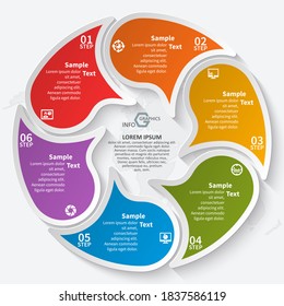 vector abstract 3d paper infographic elements.Circular infographics