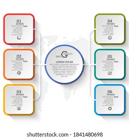vector abstract 3d paper infographic elements.Business infographics